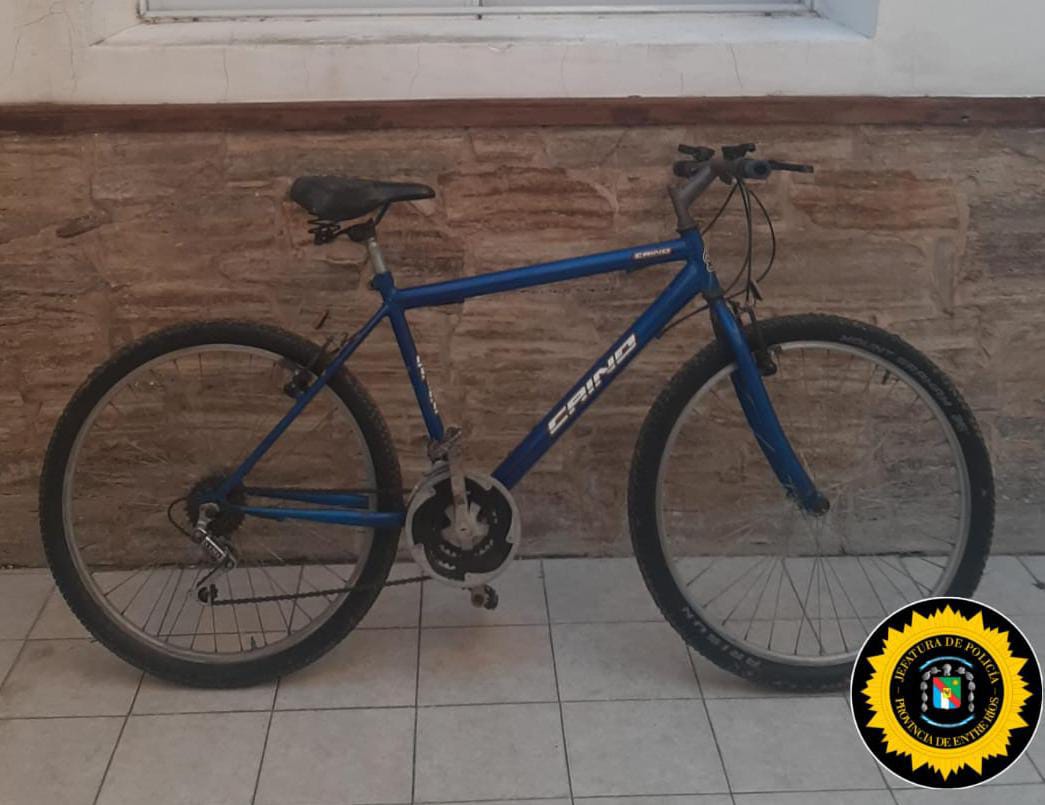 La policía recuperó una bicicleta robada